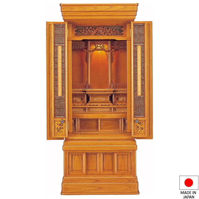 唐木  台 仏壇屋 滝田商店 仏壇 唐木仏壇 樹里 欅 57×21号 台付型(床置き) 高さ