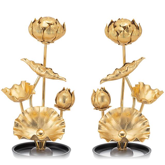常花　35(仏具、仏壇) 仏壇屋 滝田商店 常花 4寸(一対) 高さ14cm（仏壇用 日本製） : 仏壇
