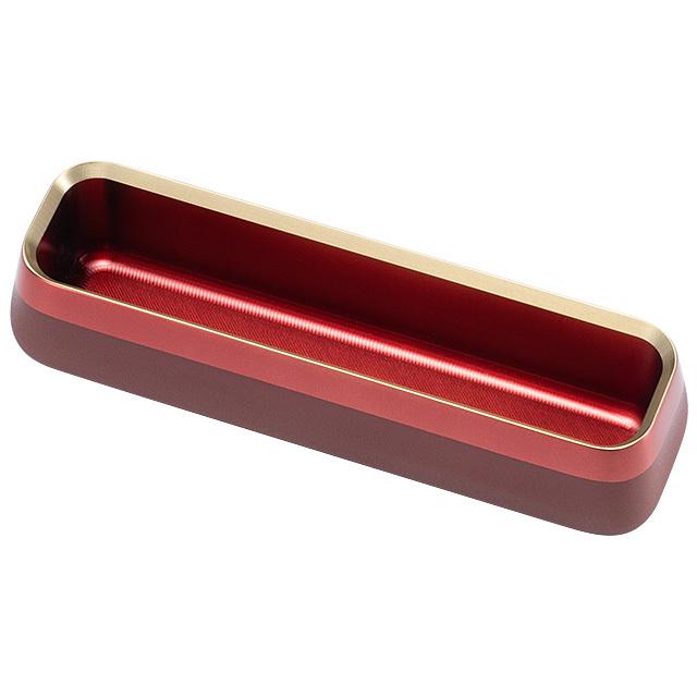 仏壇屋 滝田商店 モダン長香炉 ワインレッド 巾17.5cm×奥行5cm （線香