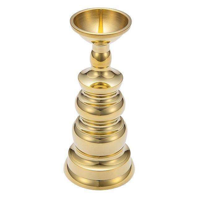 仏壇屋 滝田商店 ローソク立(ダルマ) 磨き 3.5寸 : 仏壇・仏具販売