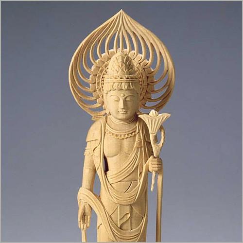 觀音 聖観音菩薩 白木製 4.5寸 : 仏壇・仏具販売-仏壇屋 滝田商店 - 通販