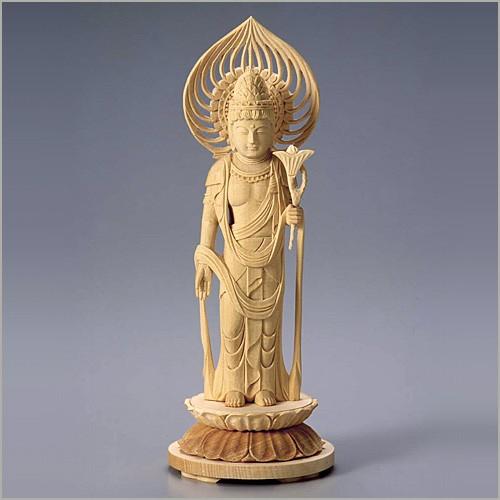 聖観音菩薩 白木製 6寸 : 仏壇・仏具販売-仏壇屋 滝田商店 - 通販