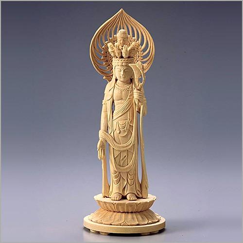 十一面観音菩薩 白木製 4寸 : 仏壇・仏具販売-仏壇屋 滝田商店 - 通販