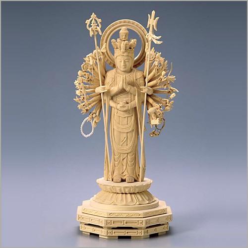 千手観音菩薩立像 白木製 4寸 : 仏壇・仏具販売-仏壇屋 滝田商店 千手観音菩薩立像 白木製 4寸 : 仏壇・仏具販売-仏壇屋 滝田商店