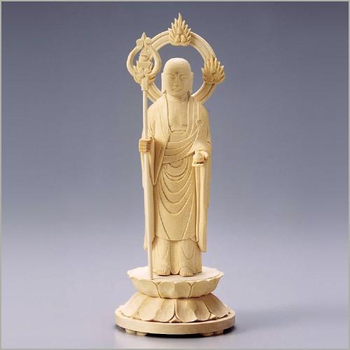地蔵菩薩 白木製 4寸 : 仏壇・仏具販売-仏壇屋 滝田商店 - 通販