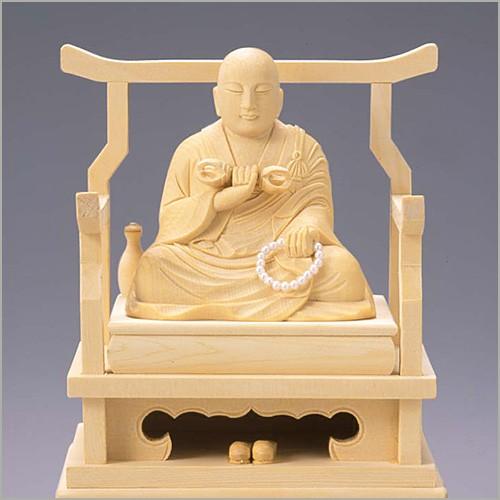 弘法大師(真言宗の脇侍) 白木製 2.5寸 : 仏壇・仏具販売-仏壇屋 滝田