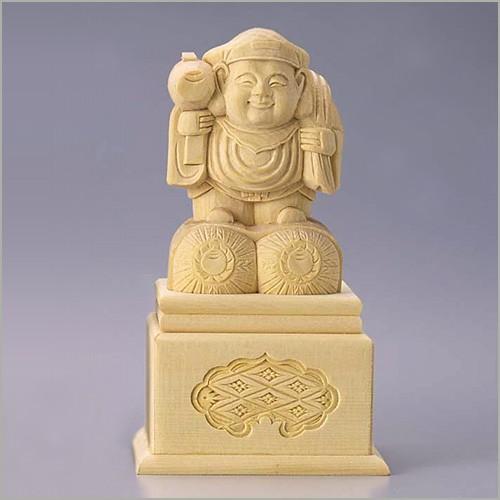 大黒天2 大黒天(日蓮宗の脇侍) 白木製 2.5寸 : 仏壇・仏具販売-仏壇屋 滝田商店