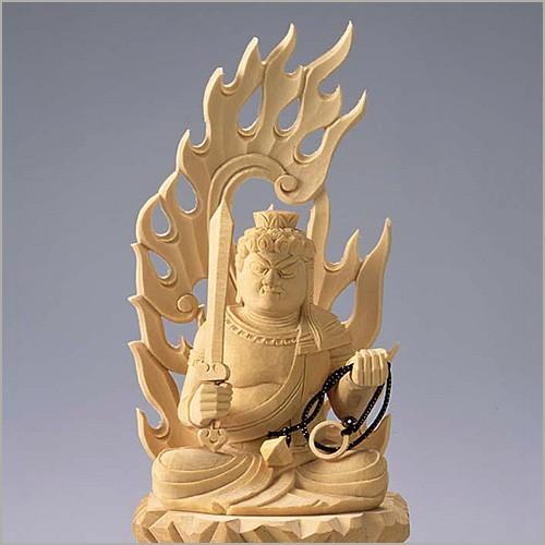不動明王(酉年生まれ) 白木製 3寸_2
