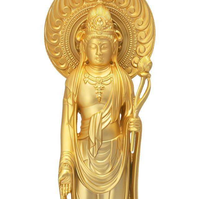 牧田秀雲作　聖観世音菩薩像 聖観音菩薩 合金製 26cm【牧田秀雲作】 : 仏壇・仏具販売-仏壇屋