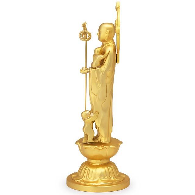 水子地蔵菩薩(子安地蔵菩薩) 合金製金メッキ 10.2cm【牧田秀雲作