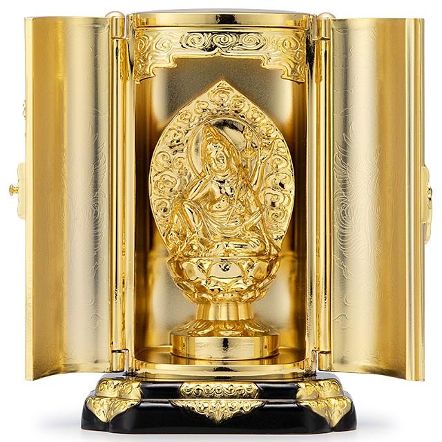 厨子付き如意輪観音菩薩 合金製 9.7cm【牧田秀雲作】 : 仏壇 厨子付き如意輪観音菩薩 合金製 9.7cm【牧田秀雲作】 : 仏壇