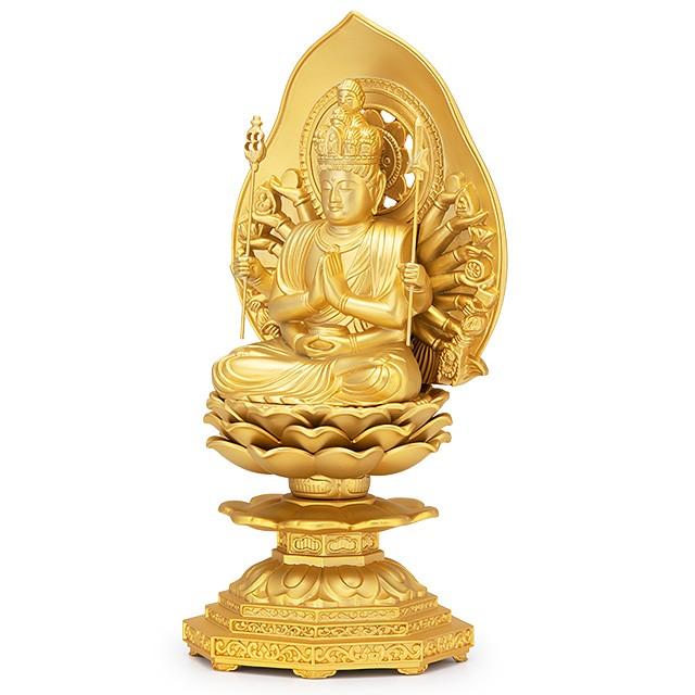 千手観音菩薩(子年生まれ) 合金製 15.5cm【牧田秀雲作】 : 仏壇・仏具