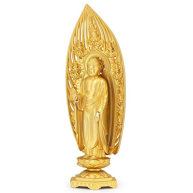 阿弥陀如来(戌・亥年生まれ) 合金製 17.2cm【牧田秀雲作】 : 仏壇