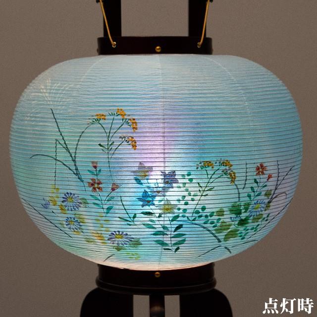 仏壇屋 滝田商店 対柄 盆提灯 盆ちょうちん お盆提灯 小型回転行灯9号