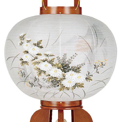 対柄 盆提灯 盆ちょうちん お盆提灯 大内行灯11号 1161-W(一対)_1