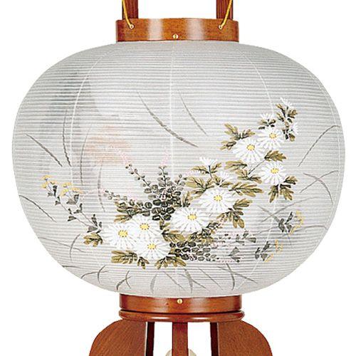 対柄 盆提灯 盆ちょうちん お盆提灯 大内行灯11号 1161-W(一対)_2