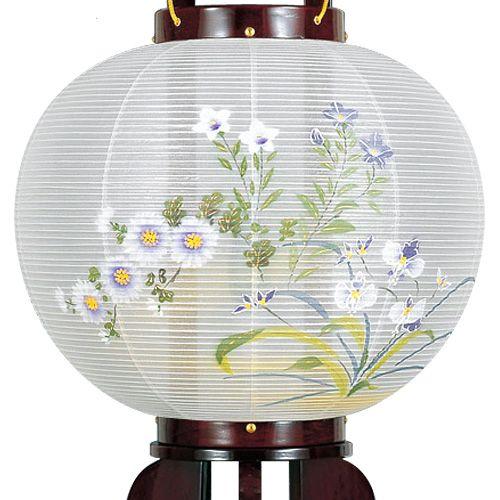 対柄 盆提灯 盆ちょうちん お盆提灯 小型大内行灯9号 1222-W(一対)_2