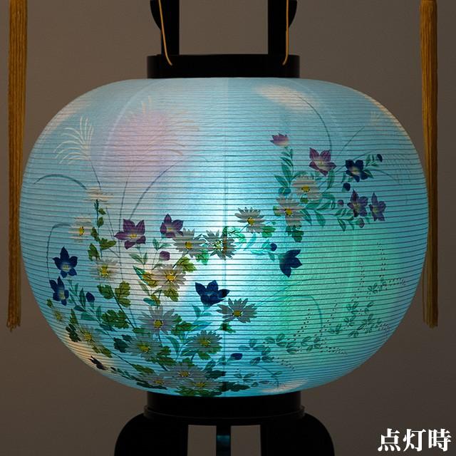 対柄 盆提灯 盆ちょうちん お盆提灯 回転行灯11号 2511-W(一対)の画像