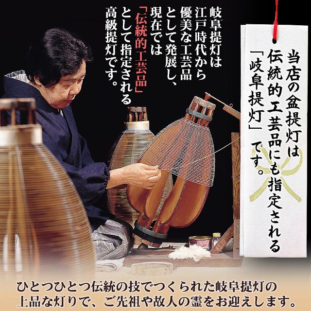 盆提灯 盆ちょうちん お盆提灯 切子灯籠 東本願寺用(真宗大谷派) 中 3671(一個)_5