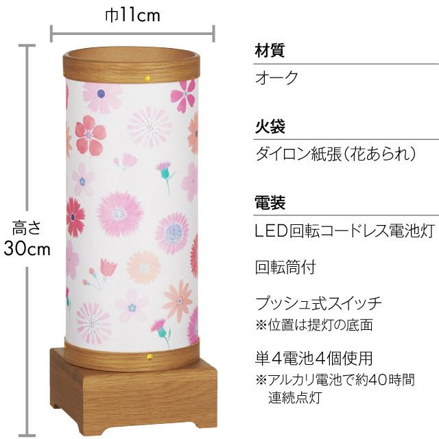 仏壇屋 滝田商店 ミニ 盆提灯 盆ちょうちん お盆提灯 LED コードレス