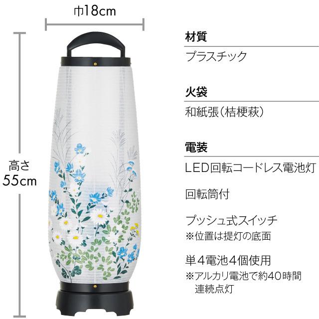 仏壇屋 滝田商店 盆提灯 コンパクト 初盆セット 新盆セット コードレス