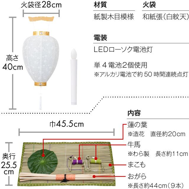 盆提灯 初盆セット 新盆セット 回転霊前灯４点セット ４-A 初盆 提灯 お盆用品｜takita｜03