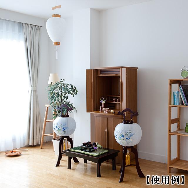 盆提灯 高級 初盆セット 新盆セット 対柄 木製行灯６点セット １４-A 初盆 提灯 お盆用品_5