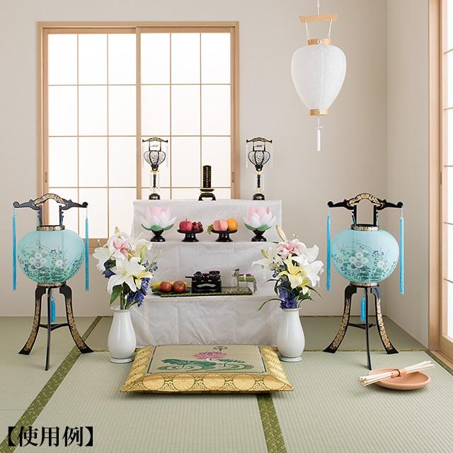 初盆提灯台セット 仏壇屋 滝田商店 盆提灯 盆棚付き コンパクト 初盆セット 新盆セット