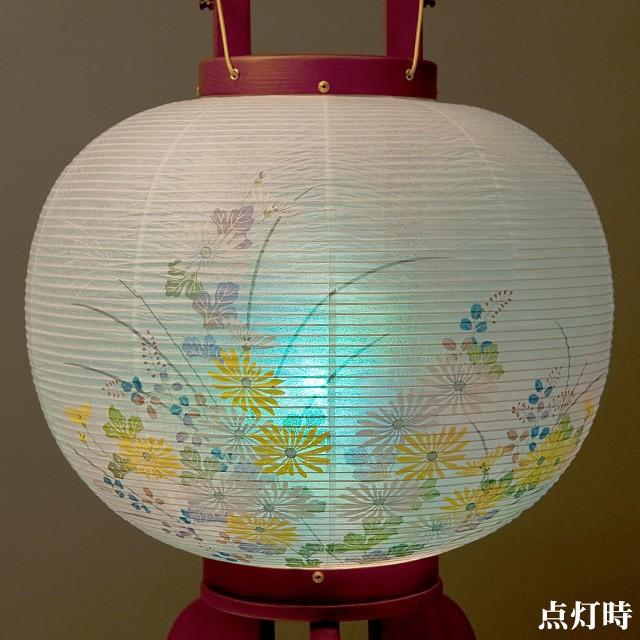 盆提灯 盆棚付き コンパクト 初盆セット 新盆セット 木製行灯１２点セット １８-B 初盆 提灯 お盆用品_4