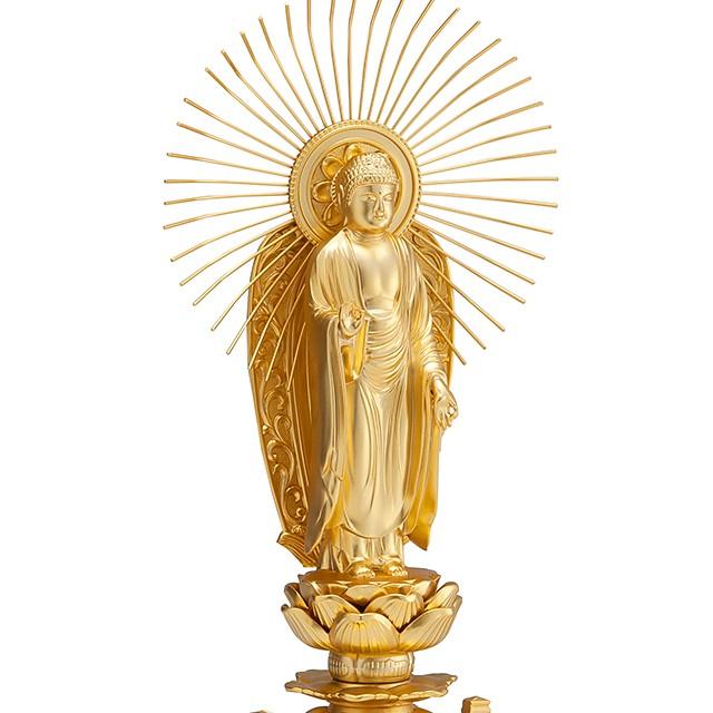 西阿弥陀如来(浄土真宗本願寺派) 合金製 中 : 仏壇・仏具販売-仏壇屋