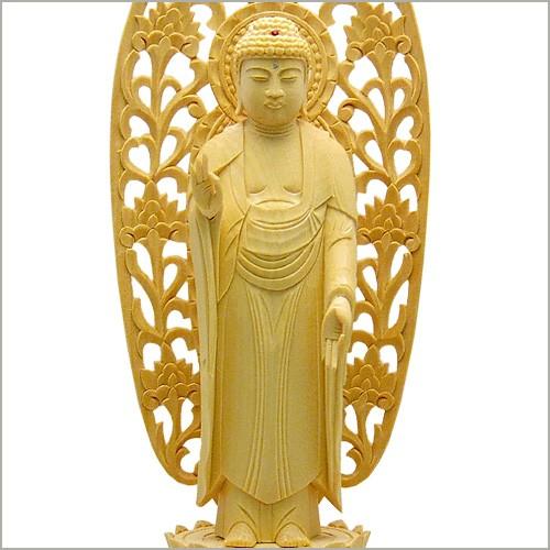 舟阿弥陀如来(浄土宗) 白木製 4.5寸 : 仏壇・仏具販売-仏壇屋 滝田商店