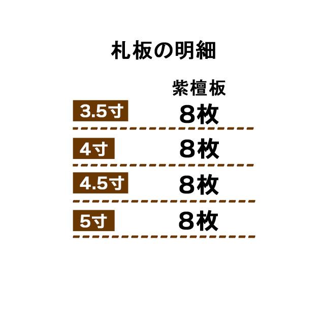 位牌 唐木蒔絵 回出位牌 「優雅 風桜 紫檀」 5寸（繰出位牌 モダン位牌）_5