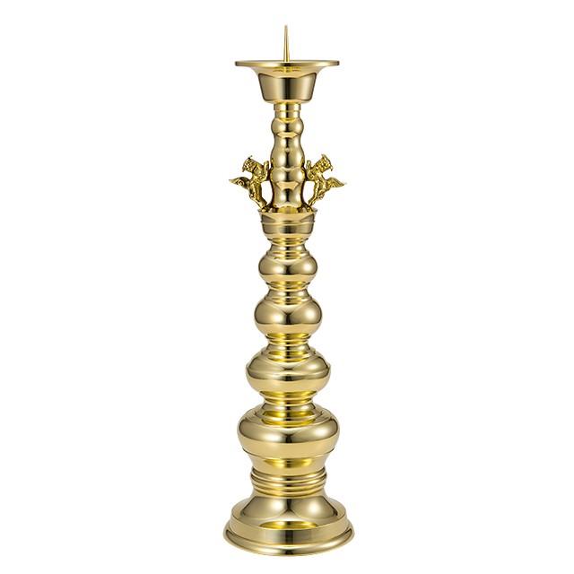 仏壇屋 滝田商店 獅子掛中口 五具足 磨き 7寸（寺院用仏具） : 仏壇
