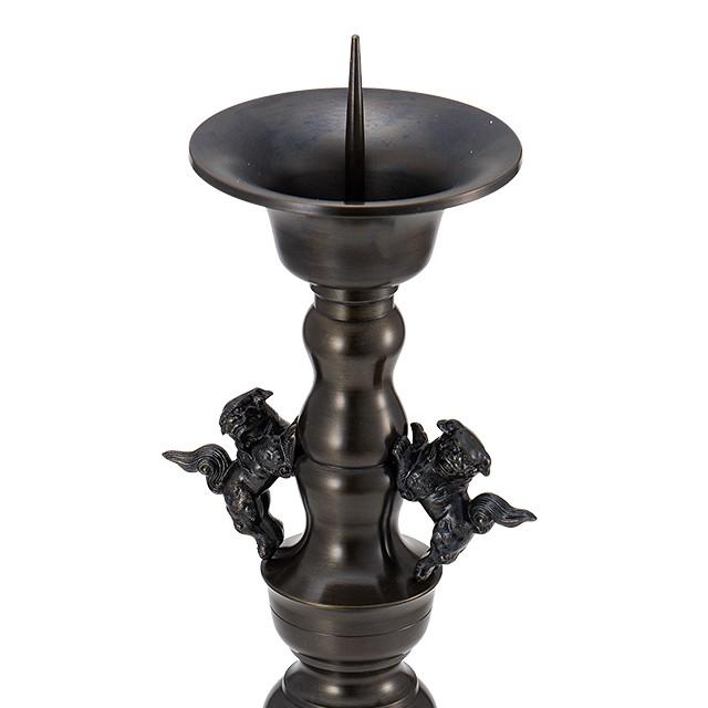 中口火立(獅子付) 中口火立(獅子付) 仏壇屋 滝田商店 獅子掛中口 火立(ローソク立て