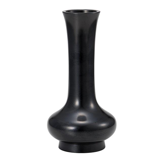 寛通型 花立 黒色 6寸（寺院用仏具）