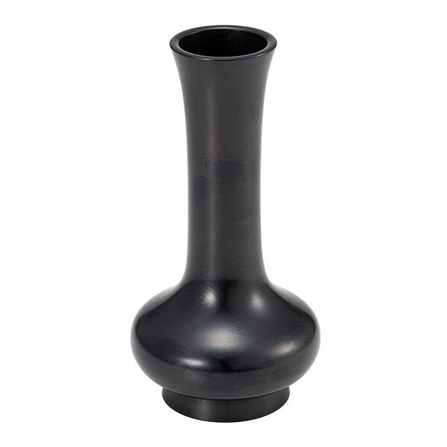 寛通型 花立 黒色 8寸（寺院用仏具）_1