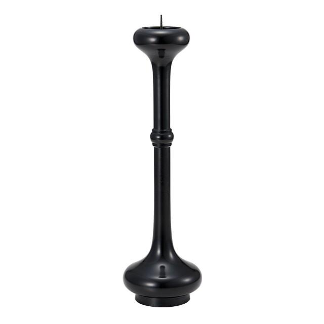 寛通型 火立(ローソク立て・燭台) 黒色 9寸付（寺院用仏具）