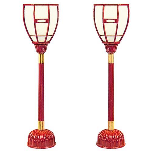 仏壇屋 滝田商店 八角型雪洞(ぼんぼり) 朱塗り 3尺(一対)(ボンボリ