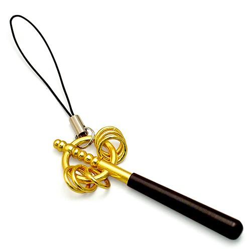御守り錫杖(携帯錫杖ストラップ)（京都製密教法具 寺院用仏具）｜takita