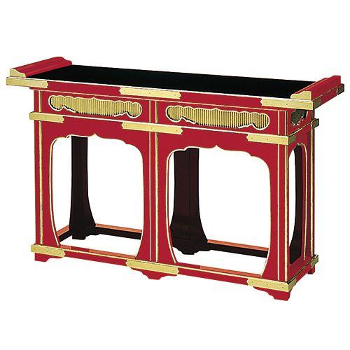 立焼香机 朱塗面金 3尺（寺院用仏具）