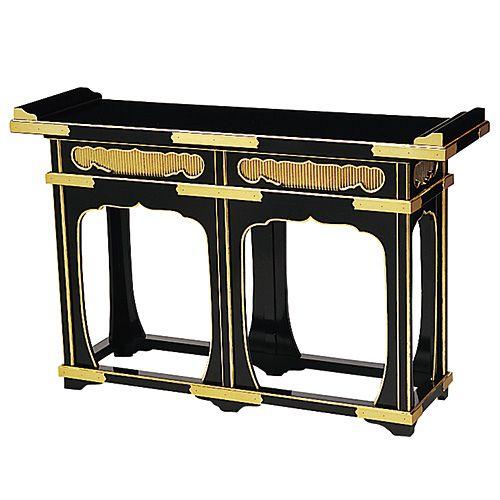 立焼香机 黒塗面金 3尺（寺院用仏具）