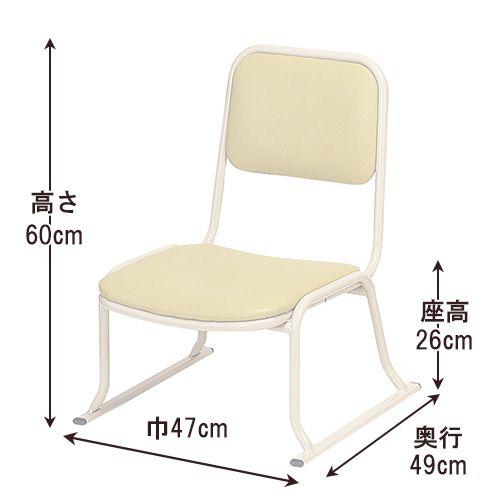 本堂用お詣り椅子 AL-260 軽量（アルミ製）（寺院用椅子）（本堂椅子）の画像