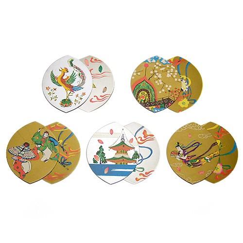 百華　金銀　４本 仏壇屋 滝田商店 散華 五種柄両面金銀刷(100枚セット)（寺院用仏具