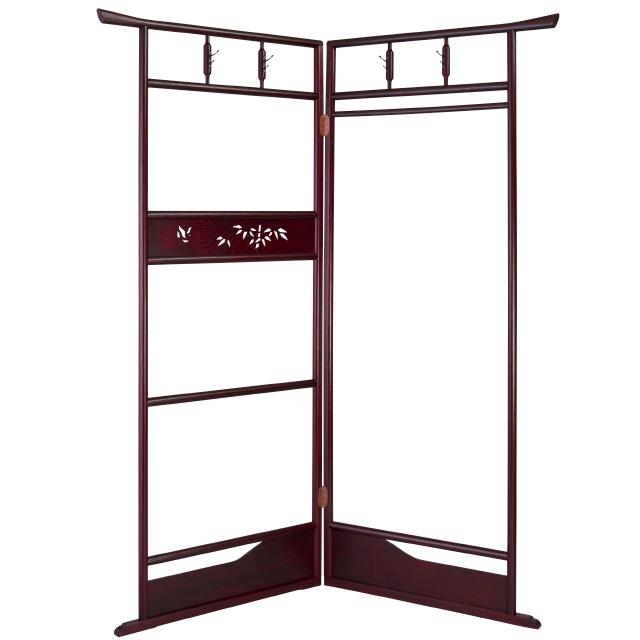 仏壇屋 滝田商店 透かし入衣桁 カリン色 大 1枚の巾76cm×高さ170cm