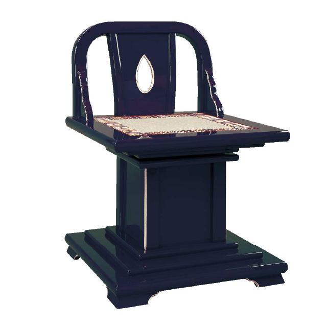 仏壇屋 滝田商店 回転式曲録 明光 黒塗面金 繧繝縁（寺院用椅子 寺院用