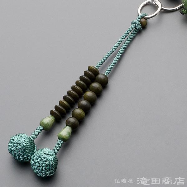 仏壇屋 滝田商店 数珠 浄土宗 男性用 緑檀 独山玉仕立 三万浄土9寸