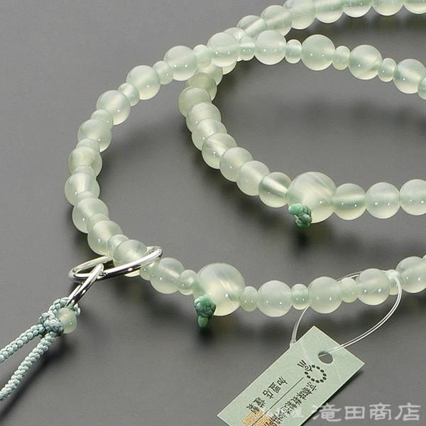 仏壇屋 滝田商店 数珠 浄土宗 女性用 グリーンオニキス 六万浄土8寸