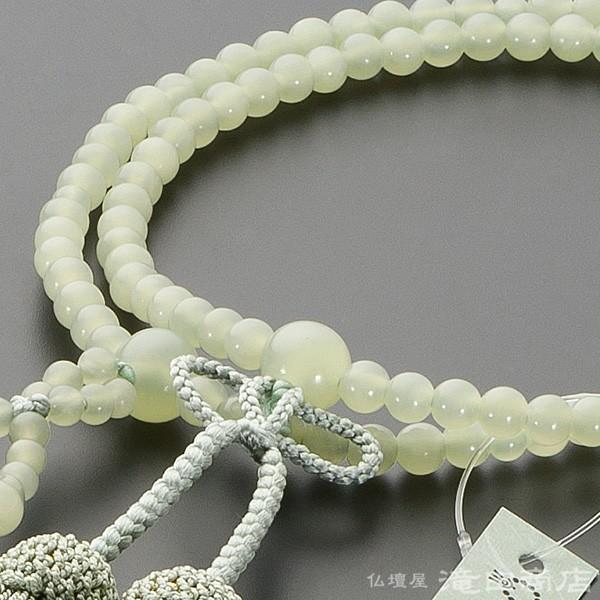 仏壇屋 滝田商店 数珠 浄土真宗 女性用 グリーンオニキス 8寸 宗派別
