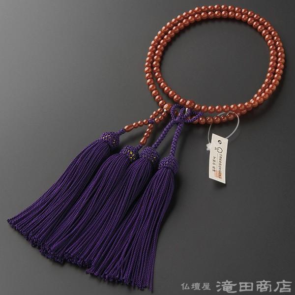 仏壇屋 滝田商店 数珠 浄土真宗 女性用 古渡珊瑚 8寸 宗派別念珠 数珠 