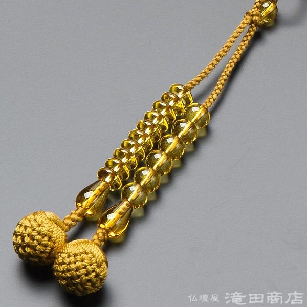仏壇屋 滝田商店 数珠 浄土宗 男性用 黄水晶 三万浄土9寸 宗派別念珠
